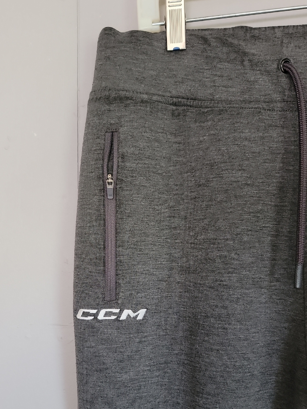 CCM Men's Pants Large Gray Hockey Fleece Tapered Locker Activewear - Picture 2 of 6